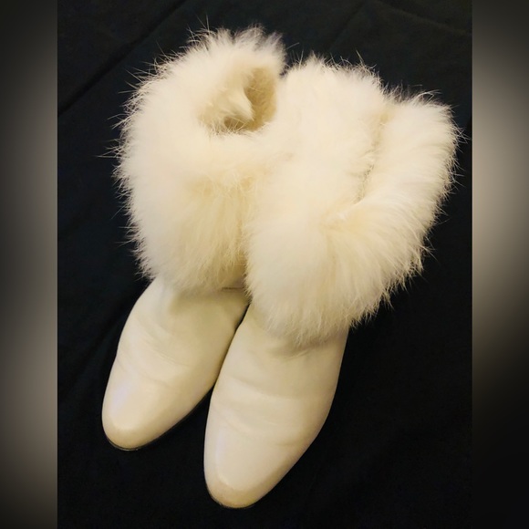 Vintage Dorndorf German Genuine Leather upper and fur ankle boots Ladies 3.5 - Picture 2 of 10